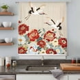 thumbnail image 4 of Farmhouse Flowers Sheer Curtains 72 Inches Long, Japanese Style Peony Floral White Bird Light Filering Curtains, Breathable Simi Curtain Privacy Drapes for Living Room Bedroom Window Treatment, 4 of 8