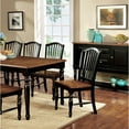 thumbnail image 5 of Set of 2 Black &amp; Antique Oak Side Chairs - Wooden Dining Chairs, 19"W x 23.75"D, Transitional Style, for Dining Room, Solid Wood &amp; MDF, Slat Back, Country Style., 5 of 6