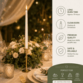 thumbnail image 2 of Hyoola 12" White Dripless Taper Candles, 12 Pack, 10 Hour Burn Time, European Made, Unscented Dinner Candles with Cotton Wicks for Weddings, Centerpieces, Events & Home Decor, 2 of 6