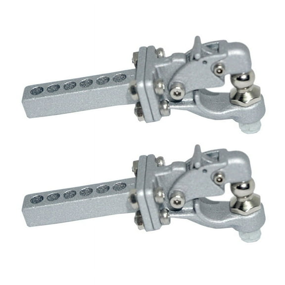 2X Metal Hitch Trailer Hook for 1:10 Scx10 90046 90047 Trx4 Rc Crawler Car(Silver)