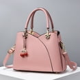 thumbnail image 2 of Stylago Leather Handbags and Purses for Women Cherry Pendant Fashion Top Handle Satchel Multiple Compartments Crossbody Bag Pink, 2 of 6