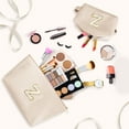 thumbnail image 4 of DAKIMOE Makeup Bag Cosmetic Bags Organizer Personalized Initial Travel Essentials Toiletry Bag for Birthday Christmas Girlfriend Teacher Valentines Day Gifts, 4 of 9