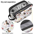 thumbnail image 4 of Toiletries Bag,Dachshunds with Flowers Mens Womens Toiletry Bag Bathroom Bag,Waterproof Toiletry Travel Bag Dopp Kit Shaving Bag 11x6.3x5.1 Inch, 4 of 5