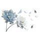 thumbnail image 1 of Large White Blue Flower Lotus Butterfly Removable Wall Stickers 3d Wall Art Decals Home Decor Mural Art For Living Room Bedroom, 1 of 2
