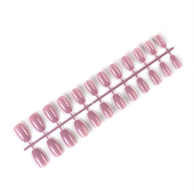 Vogacara 24 Uds bailarina ataúd resistente a los arañazos uñas postizas sólido DIY Artificial personalidad exquisita uñas acrílicas 36taro púrpura Type1 NO1 Vogacara CE011412-36