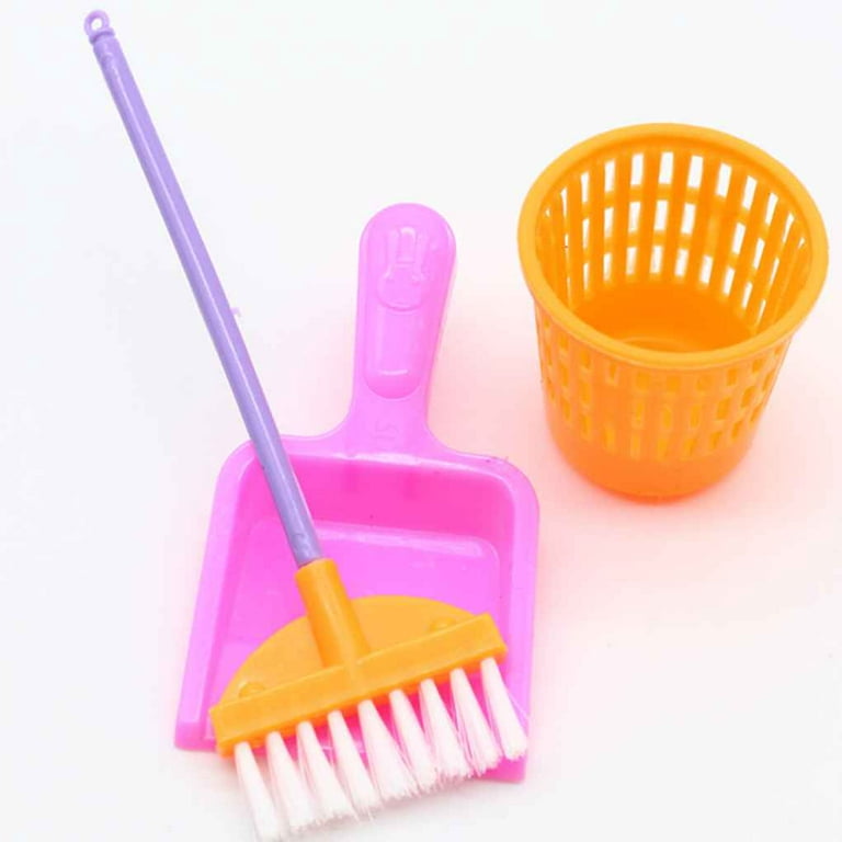 9Pcs Household Girl Dolls Toys Cleaning Tools Kit simulation cleaner Toy  cleaning Children Plastic Simulation Furniture Cleaner Set