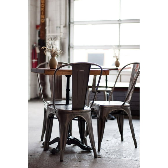 CASA FERRO Silla Tolix Vintage Retro. Silla de diseño, cómoda y elegante! Para comedor o escritorio - Negra CASA FERRO Silla Tolix Retro Vintage
