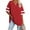 Red womens blouses and tops dressy, variant on Wycnly Womens Blouses and Tops Dressy Fashion Button up Comfy Breathable Oversized Tshirts Summer Color Block V-Neck Short Sleeve Cute Tees Tops Black XXL