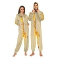 thumbnail image 3 of IAUYY Unisex Adult Onesie Pajamas Ultra-Soft Crystal-Soft Fabric, Halloween Adult Onesie Pajamas Adults,With a Zipper Plus Size Onesie Pajamas, Cute Giraffe, 3 of 7