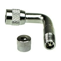 2 Air Tyre 90 Degree Universal Schrader Stem for Car Truck Motorcycle ( Silver )