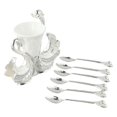 thumbnail image 4 of Swan Base Holder Dinnerware Set Spoon and Fork for Tea Coffee Desserts Appetizers Easy to Clean and Dishwasher Safe, 4 of 11