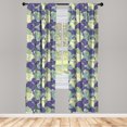 thumbnail image 4 of Ambesonne Abstract Window Curtains, Classic Geometry Spiral, Each 28" W x 84" L, Indigo Green, 4 of 4
