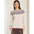 thumbnail image 2 of DARING DIVA Winter Fall Vintage Pullover Sweater Tops M White, 2 of 6