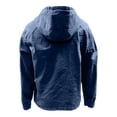 thumbnail image 3 of Ceisia Men's Loose Fit Washed Distressed Denim Half-Zip Hooded Pullover Sweatshirt Gifts, 3 of 7
