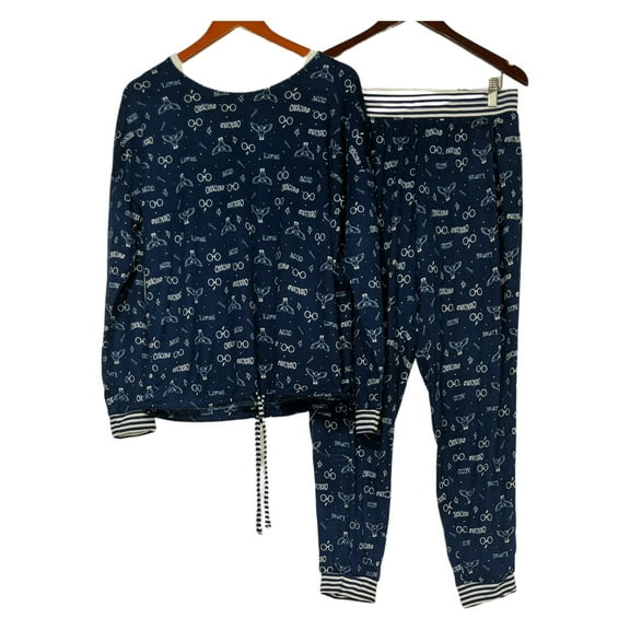 Disney Harry Potter Women's Sz M Sleepwear Lounge Set Blue