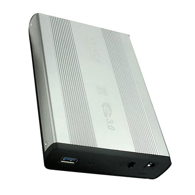 funtasica Boîtier de Disque Dur HDD Externe 3,5 Pouces en Alliage d'Aluminium USB 3.0 vers SATA, Argent Élevé