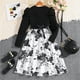 thumbnail image 2 of Odeerbi Niñas Vestido Floral A-Line Retro Vintage Vestido Manga Larga Princesa, 2 of 9