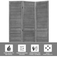 thumbnail image 3 of FDW 3-Panel Room Divider White Foldable Wooden Screen for Home Office Bedroom Restaurant 67.7" x 16.9"(Each Panel),Gray, 3 of 7