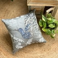 thumbnail image 3 of The HomeCentric Pillow Sham Covers, Gray European Sham&nbsp;Pillow Covers Pack of 2, 26x26 inch (65x65 cm), Silk Euro Sham Covers, Birds, Contemporary European Sham&nbsp;Covers Easter - Silver Birdy, 3 of 12