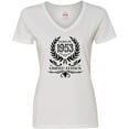 thumbnail image 3 of Inktastic Born in 1953 Limited Edition Women's V-Neck T-Shirt, 3 of 5