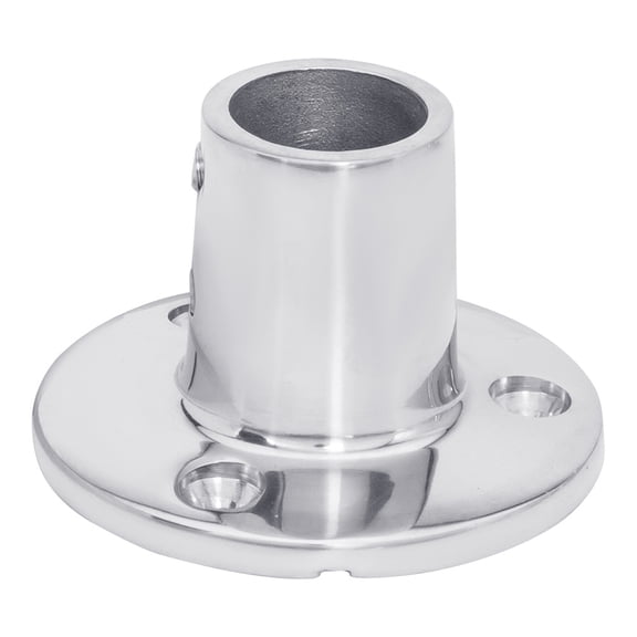 White Water 6843S Marine 316 Stainless Steel Heavy Duty 90 Degree Round Hand/Grab Rail Base Fitting for 7/8” Tube OD