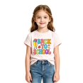 thumbnail image 3 of WERYOUNG Girls Back To School T Shirt Short Sleeve Crewneck Letter Prints T-Shirts Kids Lightweight Knit Tees First Day Of School Shirt Comfortable Tops 8-9 Years, 3 of 3