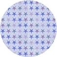 thumbnail image 1 of Ahgly Company Machine Washable Indoor Round Transitional Lavender Blue Area Rugs, 4' Round, 1 of 7