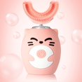 thumbnail image 1 of HLONK Kids Sonic Electric Toothbrush U Shaped Electric Toothbrush Automatic Timer Toothbrush IPX7 Waterproof 5 Clearing Modes Cartoon Modeling Design for Child 2-6 (Cat Style), 1 of 5