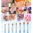 thumbnail image 3 of 18-Piece Acrylic Nail Brush Set, Drawing Pen Acrylic Brushes for UV Gel Nail Art Pen Brush Nail Tips Builder Poly Extension Gel Brush Dotting Carving Painting Flower Pen Home Salon DIY (Light Blue), 3 of 7