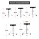 thumbnail image 5 of Trono de tambor Irfora Trono universal Asiento de tambor redondo acolchado Taburete Patas de acero inoxidable de refuerzo simple Antideslizante 5 niveles Altura ajustable para bateristas adultos Irfora Trono de tambor, 5 of 5