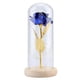 thumbnail image 1 of Decoración romántica para San Valentín y bodas: rosa LED azul en cúpula de cristal con base de madera, 1 of 8