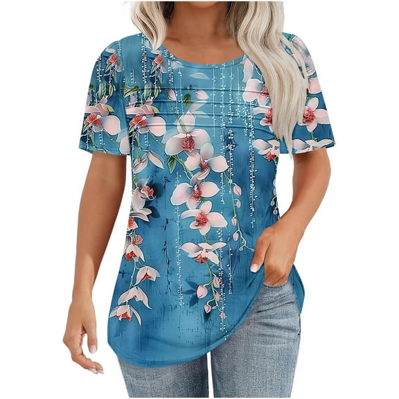 Women Short Sleeve Tops Trendy Womens T Shirts Loose Fit Multi Pack Women Y2K Off Shoulder Tees Slim Fit