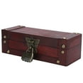 thumbnail image 3 of Caja de almacenamiento vintage Organizador de adornos de joyería de estilo antiguo Cofre del tesoro retro6702‑DH Cierre plegable rojo, 3 of 5