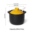 thumbnail image 3 of Retro Casserole Shape Sugar Bowl, Color Lid Salt Pig With Ceramic Spoon, Ceramic Sugar Pot, Porcelain Spice Jars-yellow-3 Set, 3 of 7