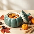 thumbnail image 6 of Bklubk Thanksgiving Pumpkin Shaped Ceramic Candle Halloween Candle Holders Scented Candle Holders Ornament Decoration Ornaments, 6 of 9