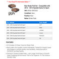 thumbnail image 2 of Rear Brake Pad Set - Compatible with 2013 - 2016 Hyundai Santa Fe Sport 2014 2015, 2 of 2