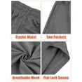 thumbnail image 5 of Toptie Big Boys Youth Soccer Short, 8 Inches Running Shorts with Pockets-Gray-M/ 10-12, 5 of 7