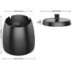 thumbnail image 2 of Stainless Steel Ashtray With Lid Heavy Storm Wind Non-slip Base For Outdoors And Indoors Black For Cigarette Remains And Ashes In Garden Bar Office, 2 of 5