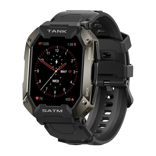 Reloj inteligente KOSPET TANK M1 con pantalla grande, frecuencia cardíaca, presión arterial, Bluetooth para Monitor de vista de brazo, reloj resistente al agua 5ATM IP69K