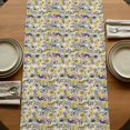 thumbnail image 5 of Table Runners 108 Inches Long Dress Scarves, Vintage Flowers Farmhouse Coffee/Dining/Kitchen Table Runner for Living Room, Spring Yellow Floral Country Leaves Blue Birds 13x108 Inch, 5 of 9
