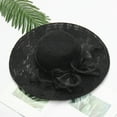 thumbnail image 2 of ZRBYWB Spring Summer Mesh Sunshade Hat Flower Temperament Wedding Dress Hat Sun Dome Large Brim Hat Fashion Hat For Women, 2 of 4