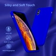 thumbnail image 4 of Compatible with iPhone Xs Max Case, Drop Protection Liquid Silicone Gel Rubber Full Body Bumper Cover with Soft Microfiber Shockproof Phone Case for iPhone Xs Max 6.5", Klein Blue, 4 of 14