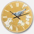 thumbnail image 1 of DesignArt Gold Bird on Blossoms II Large Wall Clock, 1 of 2