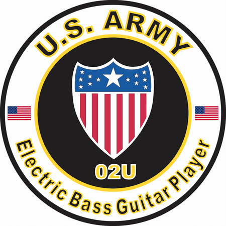 3.8 Inch U.S. Army MOS 02U Electric Bass Guitar