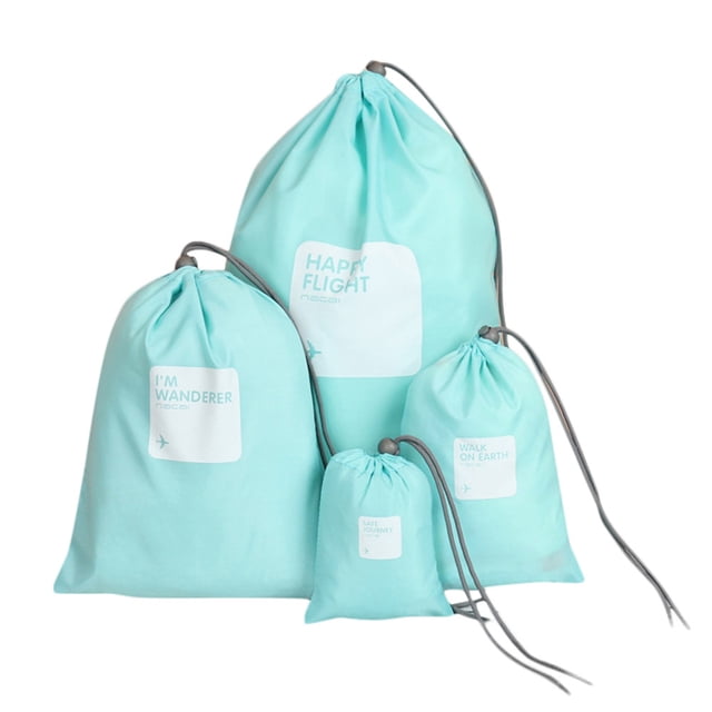 Special Offer! 4Pcs Nylon Travel Storage Bag Home Drawstring Organize Pouch