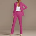 thumbnail image 4 of Breezora Women's Autumn Two Piece Suit Set Slim Fit Blazer and Trousers Office Work Professional Outfits for Ladies S Size Hot Pink, 4 of 7