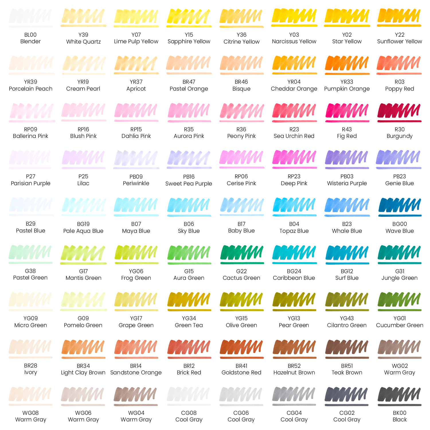 Arteza Art Markers, Dual Tip Chisel and Brush, Assorted Colors, 72 Count