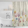 thumbnail image 4 of Leaf Wildflower Waterproof Fabric Shower Curtain,Vintage Country Plant Floral Leaves Waterproof Fabric Shower Curtain for Bathroom Curtains Bathtubs Hotel Shower Curtains with 12 Hooks Small 36x72in, 4 of 8