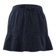 thumbnail image 1 of Falda George para Mujer Corta con Elástico y Jareta en Cintura Olan en Ruedo Negro Talla M, 1 of 4