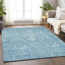 Addison Rugs Chantille Indoor/Outdoor Transitional Damask Sky Washable Rectangle Rug, 3' x 5'